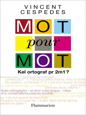 cover image of Mot pour mot
